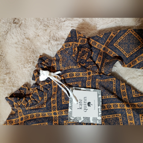 NWT Kate Quinn / Cottage LS Thick Ruffle Tee / Bandana Spice / Organic cotton - Picture 11 of 11